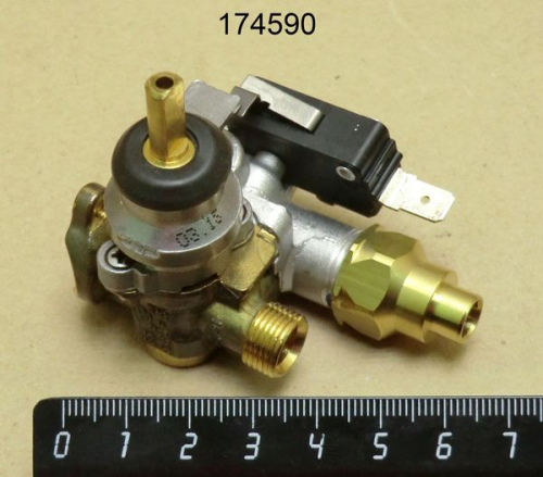 Кран газовый двойной с микровыключателем GRILL MASTER 612638010160