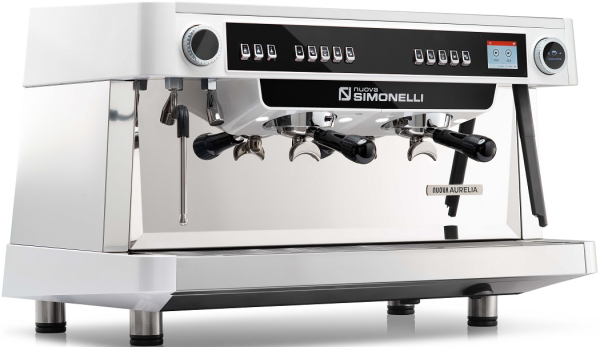 Кофемашина рожковая автоматическая NUOVA SIMONELLI NUOVA AURELIA MP 2GR 220V WHITE+HIGH GROUPS+AUTOPURGE+ E-MILK TECHNOLOGY